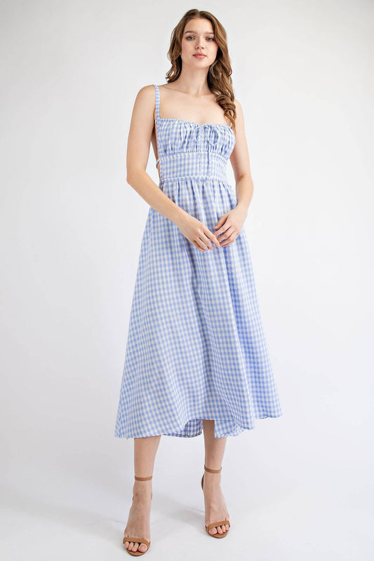 Gingham Midi Dress