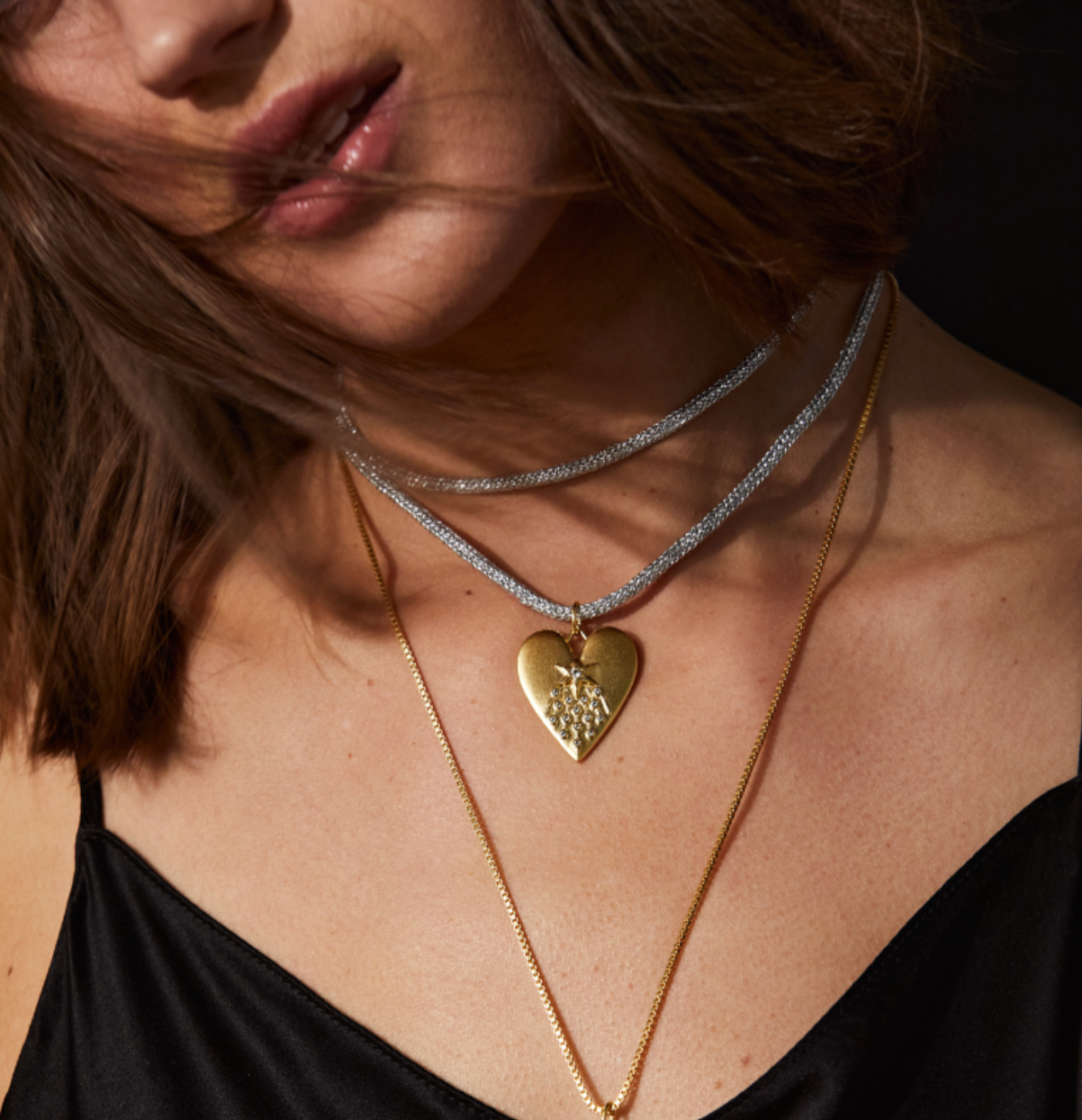 Silver Lurex Necklace Cord: No Charm