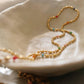 Tave 18K Gold Non-Tarnish Petite Beaded Necklace: Multi-Colored