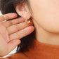 Mackenzie 18K Non-Tarnish U-Shape Hoop Earring: Yellow Gold