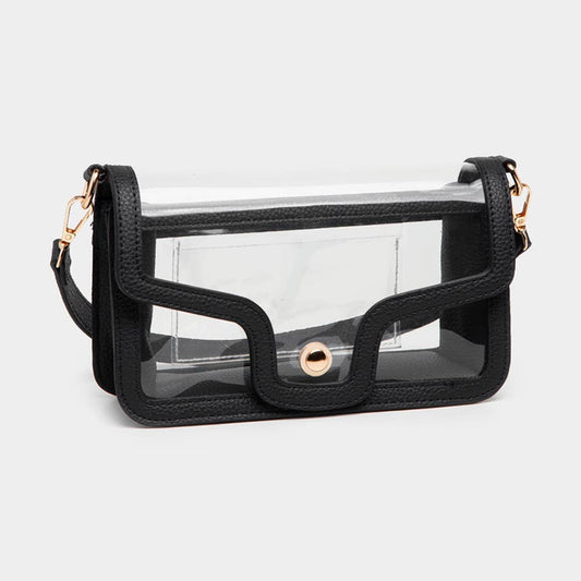 Black Rectangle Shoulder Game Day Bag