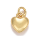 Gold Puff Heart Charm