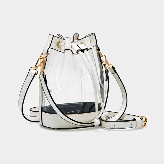 White Transparent Bucket Bag