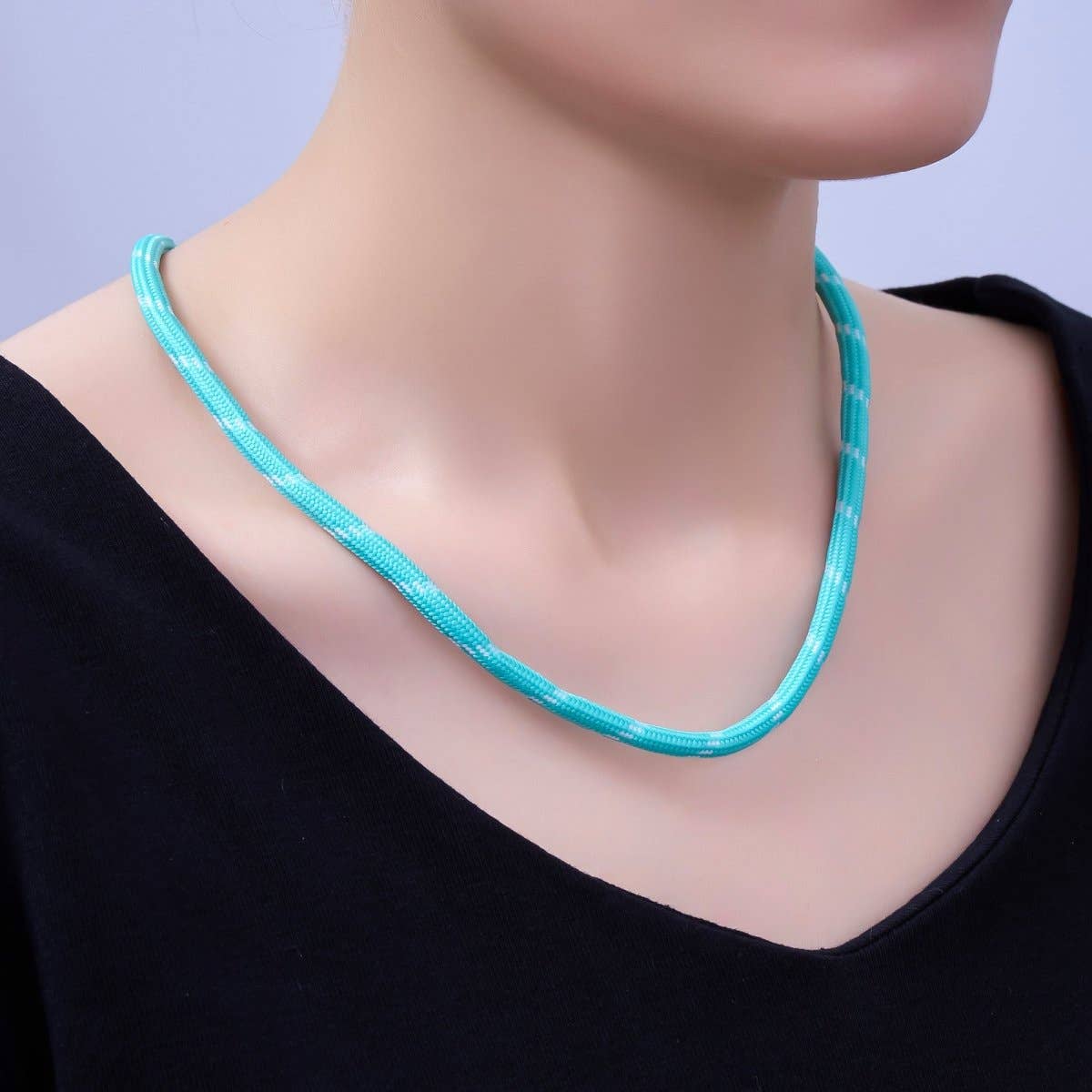24K Gold Filled Summer Cord Chain Necklace Light Brown
