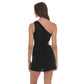 Pleated One Shoulder Dress