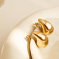 Colette 18K Gold Non-Tarnish Large Huggie Droplet Earring: Yellow Gold