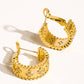 Ismaël 18K Gold Vintage Floral Hoop Earring: Yellow