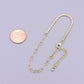 16K Gold Filled 2mm Half Tennis Half Paperclip 7 Inch Chain Bracelet