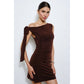 Davina Asymmetric Tie Shoulder Mini Dress (RT)