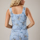 SLEEVELESS LACE TRIM DETAIL OPEN TOP