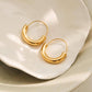 Mackenzie 18K Non-Tarnish U-Shape Hoop Earring: Yellow Gold