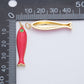 18K Gold Filled Blue Enamel Sardine Fish Charm
