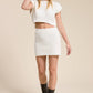 Ribbed Knit Crop Vest Ivory