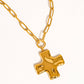 Bari 18K Non-Tarnish Cross Chain Necklace: Yellow Gold