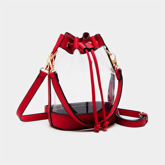 Red Transparent Bucket Bag