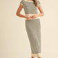 STRIPED PATTERN KNITTED SKIRT