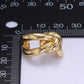 14K Gold Filled Knot Band C-Shaped Hoop Earrings