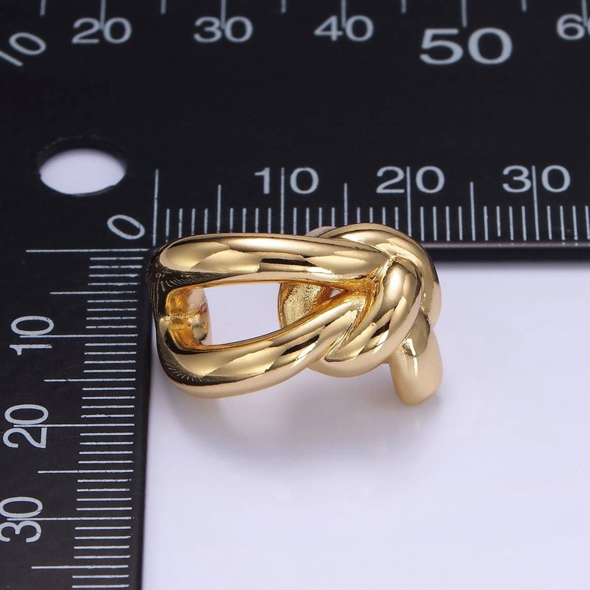 14K Gold Filled Knot Band C-Shaped Hoop Earrings