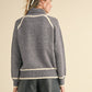 Grey Contrast Sweater