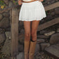 YNES Stretch Crinkle Gauze Tiered Mini Skort With Shorts