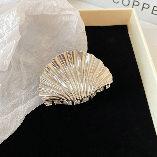 Vintage Silver Seashell Hair Claw