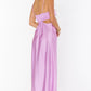 Lilac Satin Cut Out Dress