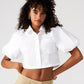 White Boxy Poplin Top